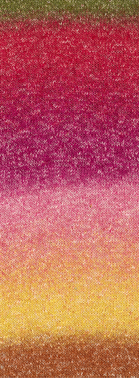 1016 Olivbraun/Rot/Fuchsia/Rosa/Hellorange/Gelb/ Nougat
