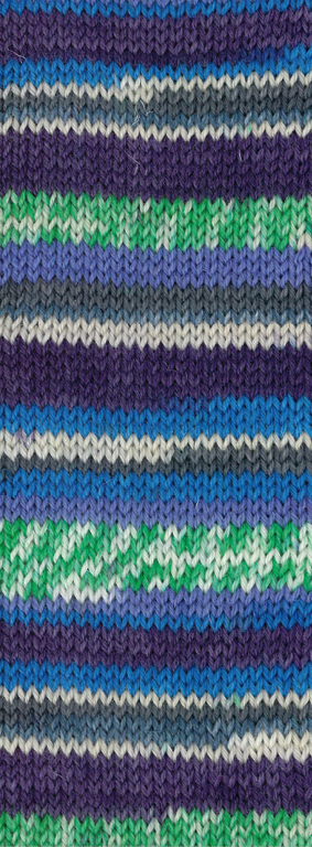 937 Blaulila/Ecru/Jade/Dunkelviolett/-grau/Kornblume Gestreift