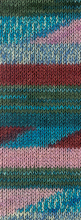 9636 Türkisblau/Weiß/Burgund/Grau-/Waldgrün/ Petrol/Rosa