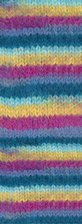 155 Dunkelpetrol/Helltürkis/Gelb/Orchidee/Grauviolett